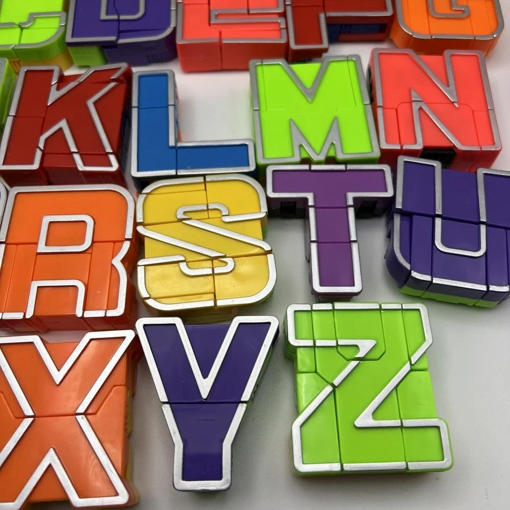 Alphabet  Robot Complete Set of 26 Transforming Robots Alphabet Letters W/Case